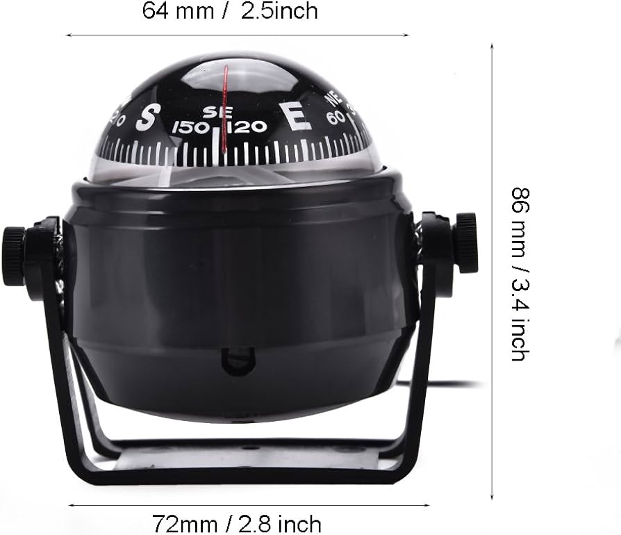 Amazon.co.jp: 車載コンパス 高精度 マリンコンパス 海洋 船舶 ボート