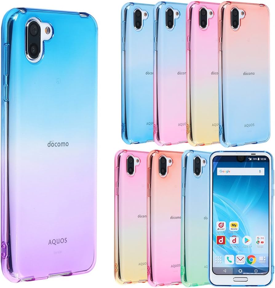 Amazon.co.jp: AQUOS R2 TPU ケース ソフトケース マゼンタ×イエロー