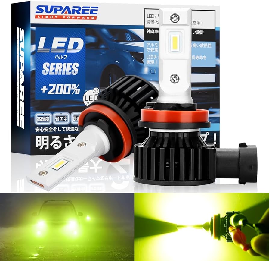 Amazon | SUPAREE h8 led フォグランプ 黄色 爆光 h11 led
