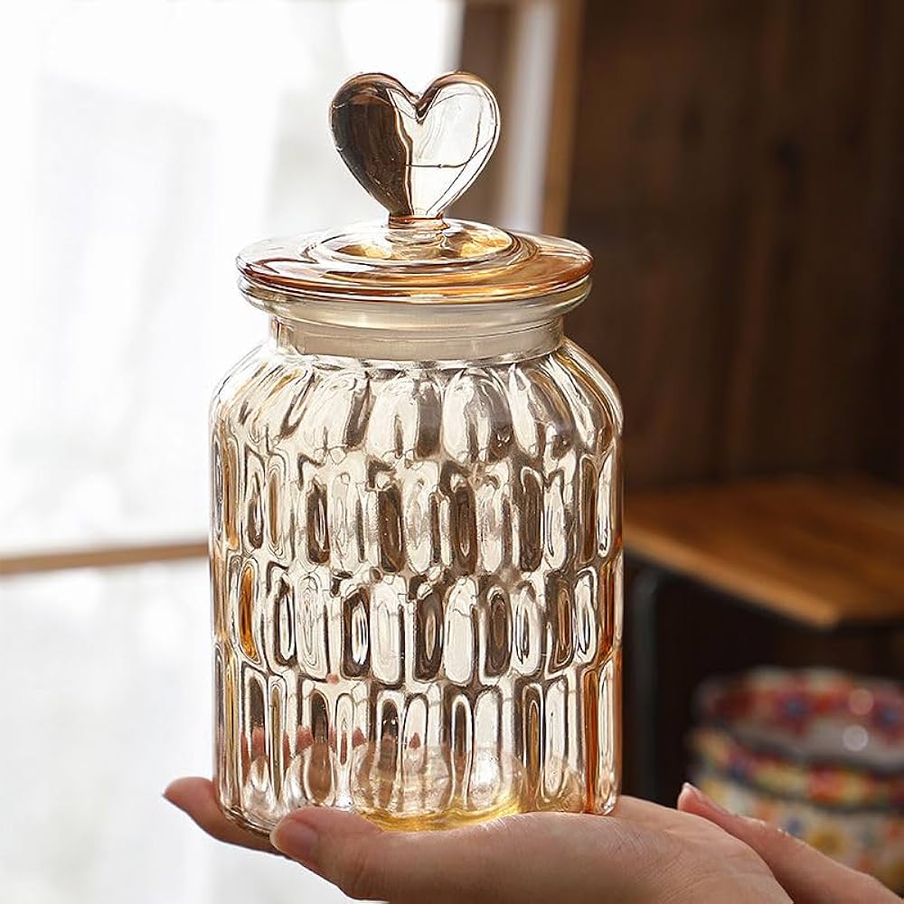 Amazon｜[Kulangsu] ガラス瓶 キャニスター 蓋付き ガラスの保存瓶