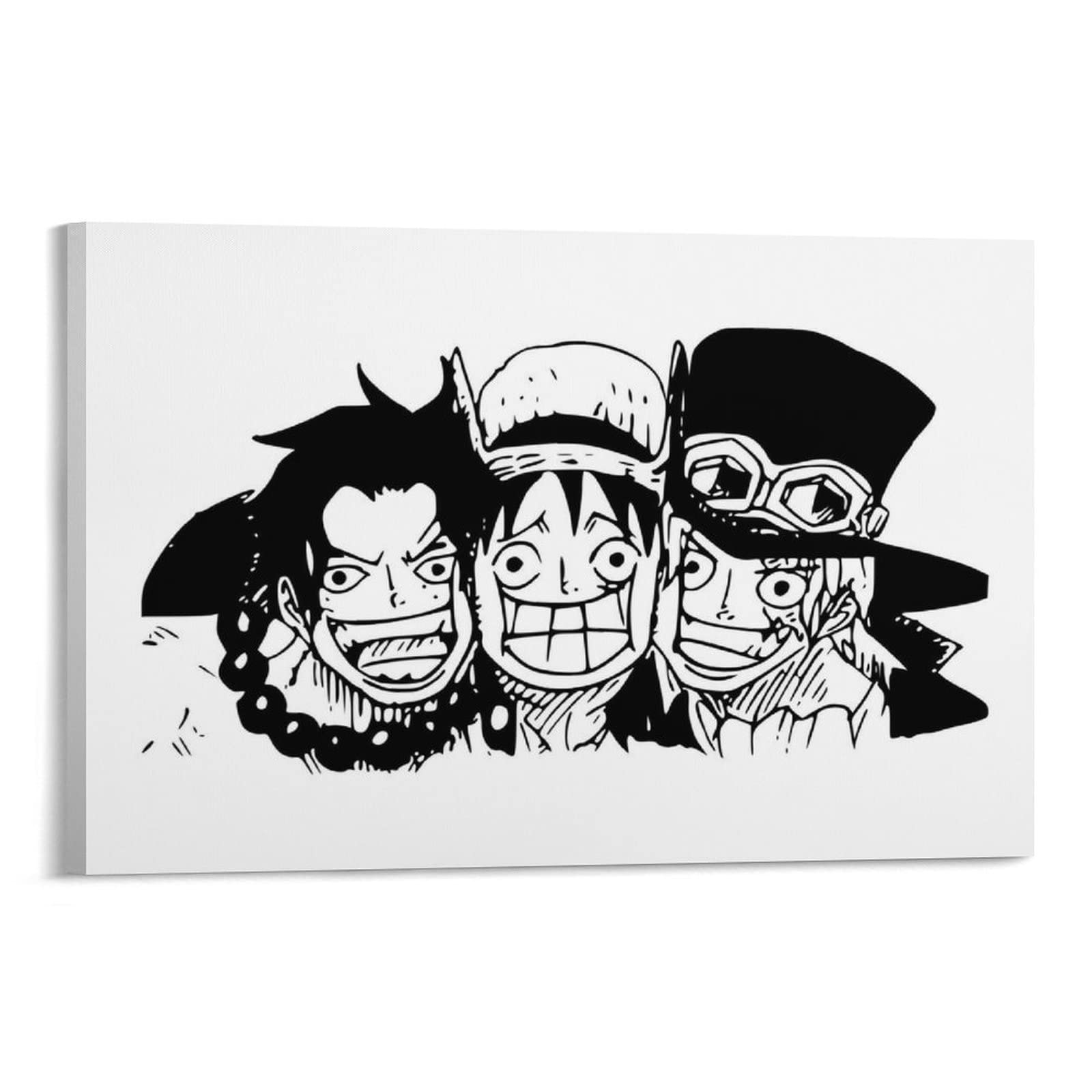 Amazon.co.jp: ルフィ サボ エース ワンピース 1 キャンバス アート