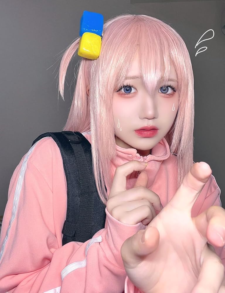 Amazon.co.jp: [yofab] 後藤ひとり コスプレ衣装 ウィッグ付き ぼっち