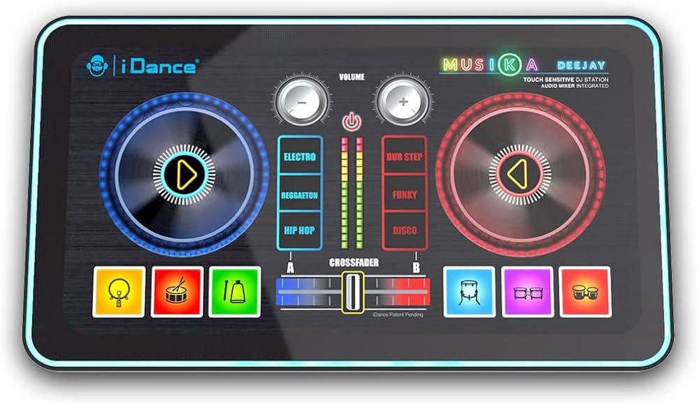MUSIKA Deejay DJ Mixer + Built-in Speaker + Audio Loops + Disco