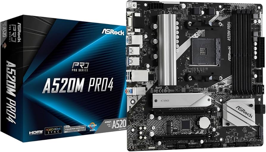 Amazon.com: ASRock A520M Pro4 AMD Ryzen 3000/4000 Series (Soket