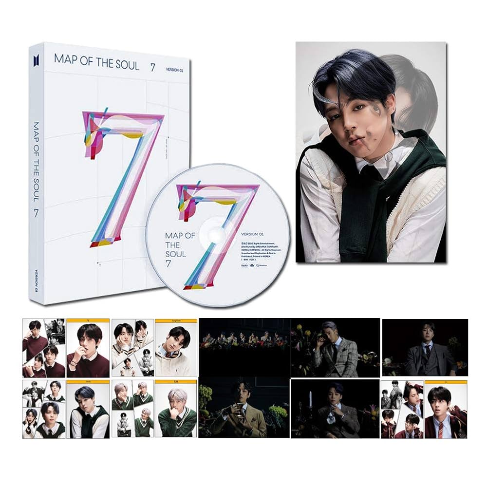 BTS MAP OF THE SOUL : 7 Version 2+ Official Poster+5 Photocards
