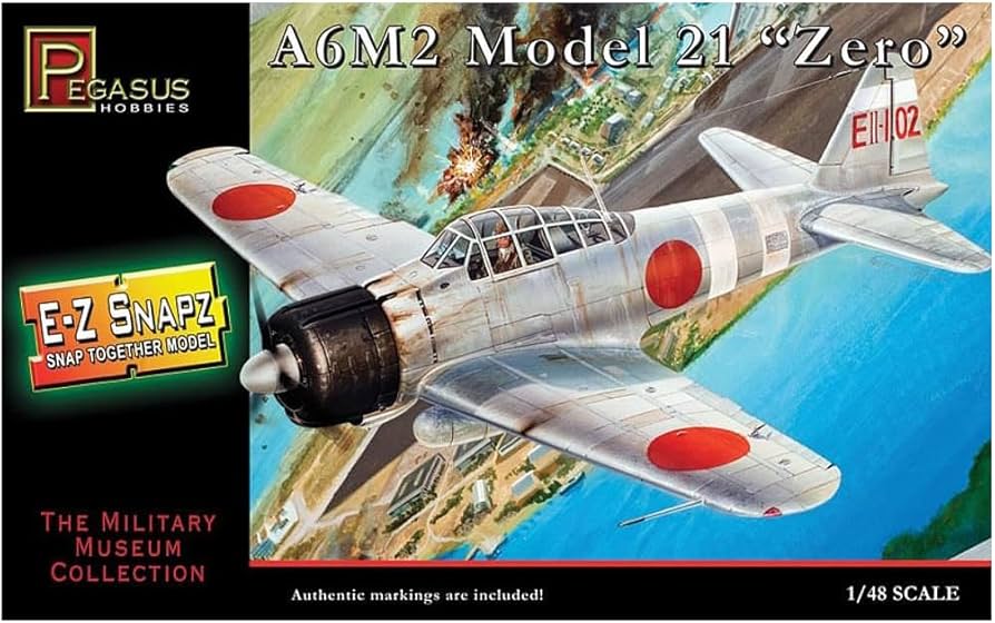 Amazon.com: A6M2 Model 21 Zero Fighter (Snap Kit) 1-48 Pegasus