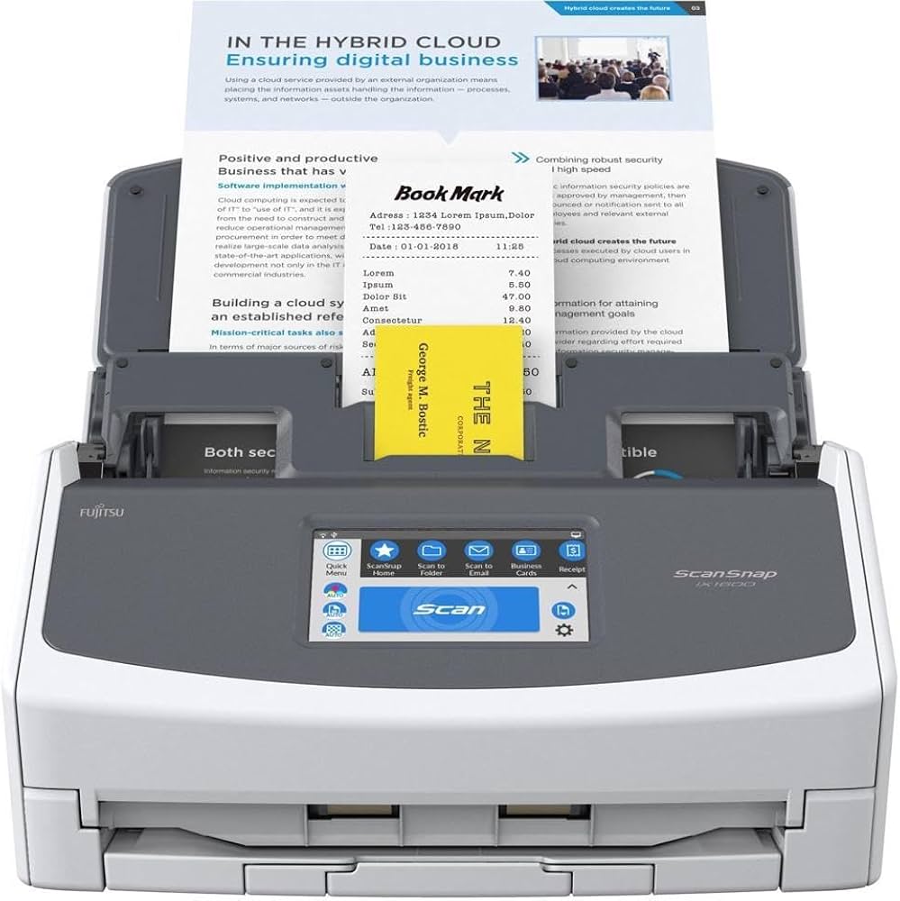 Fujitsu ScanSnap iX1600 ADF Scanner - 600 dpi Optical : Amazon.in