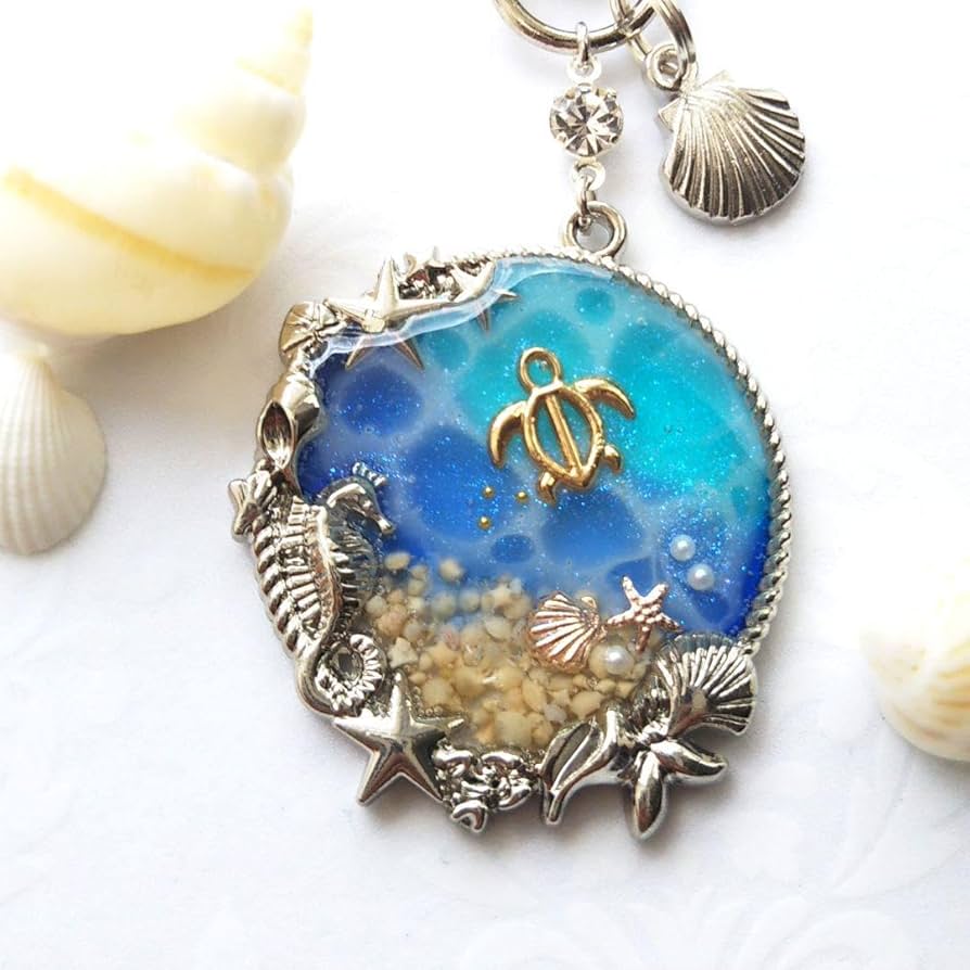 Amazon.co.jp: ハンドメイド レジン キーホルダー 海 夏 : おもちゃ