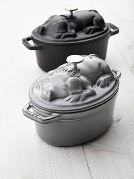 Amazon｜staub ストウブ 「 ピギー ココット グレー 17cm 」 両手 鋳物