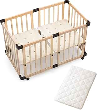 Amazon.co.jp: RiZKiZ 木製ベビーベッド 120×70cm 【ナチュラル