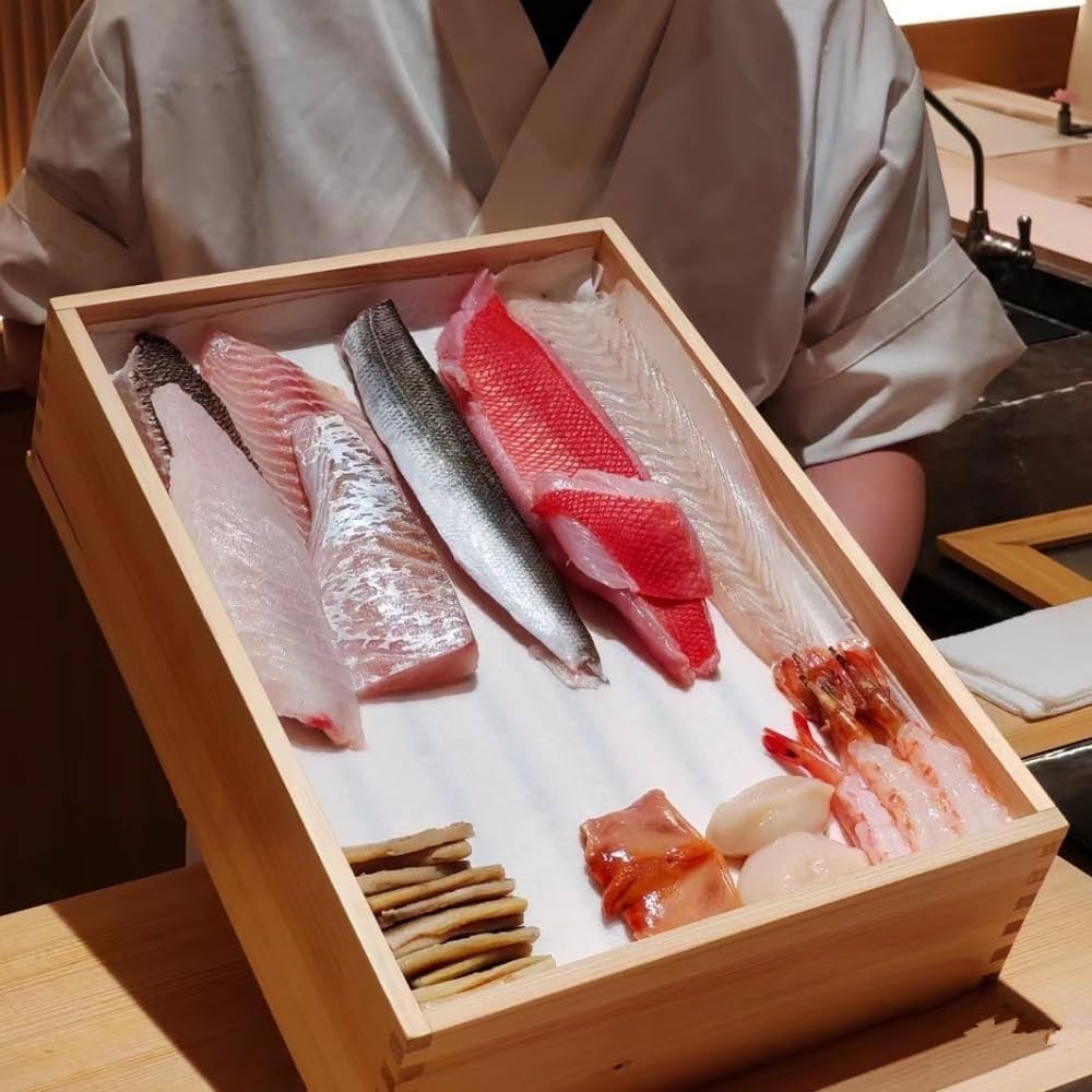 Amazon.co.jp: 寿司ネタケース 大 ネタ箱 目皿 寿司ネタ入れ アクリル