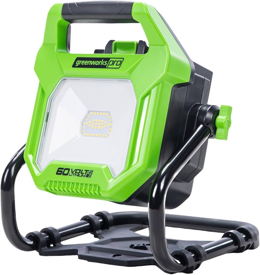 Greenworks Pro 60V (AC/DC) 2500-Lumen LED Work Light, 360° Head