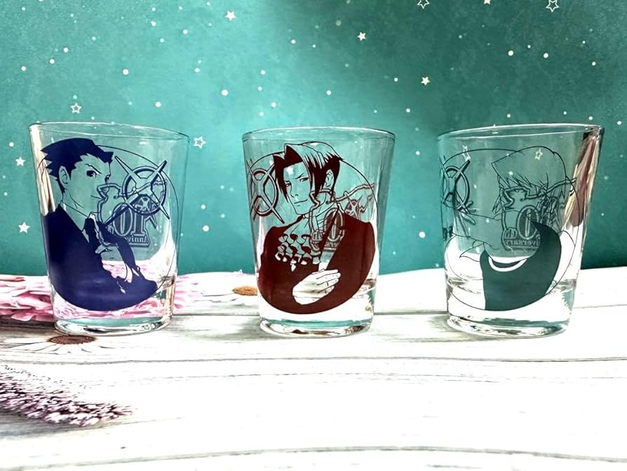 Amazon | 逆転裁判 10周年 特別法廷 ワンショットグラス | ノー