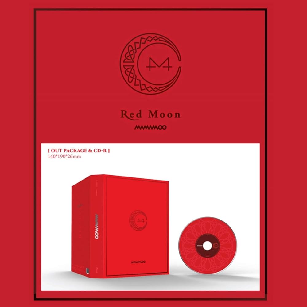 MAMAMOO 7th Mini Album - [ RED MOON ] CD + Photobook + Photocard +