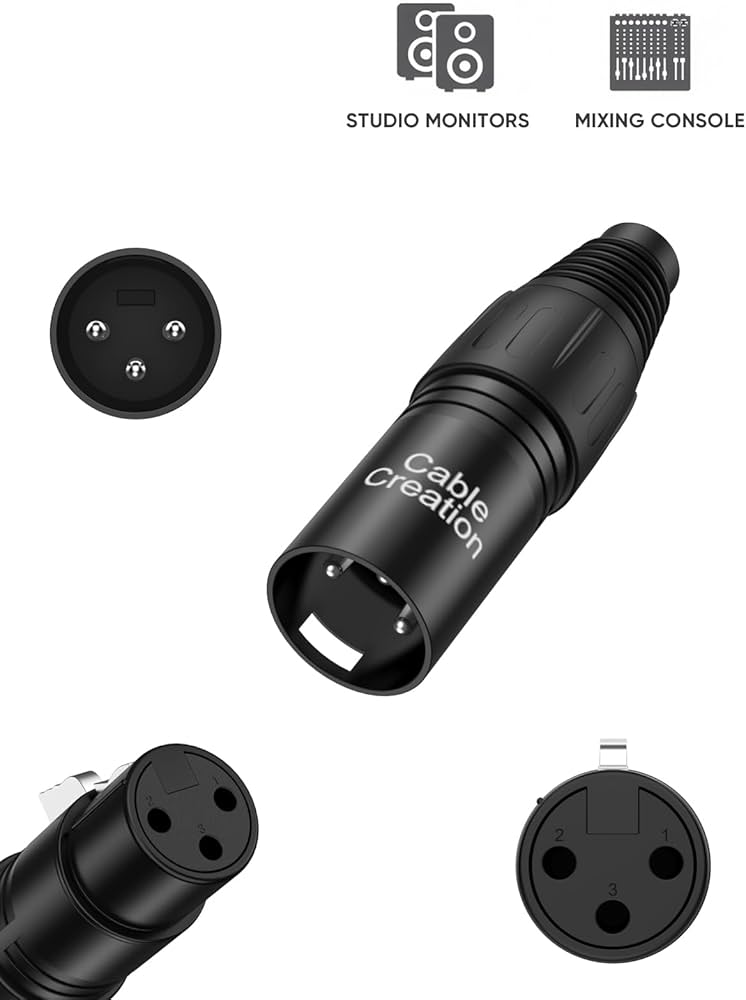 Amazon.com: CableCreation 5Pcs 3Pin XLR Male + 5pcs Female, Mic