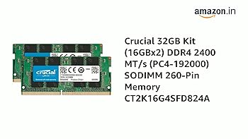 Amazon.in: Buy Crucial 32GB Kit (16GBx2) DDR4 2400 MT/s (PC4