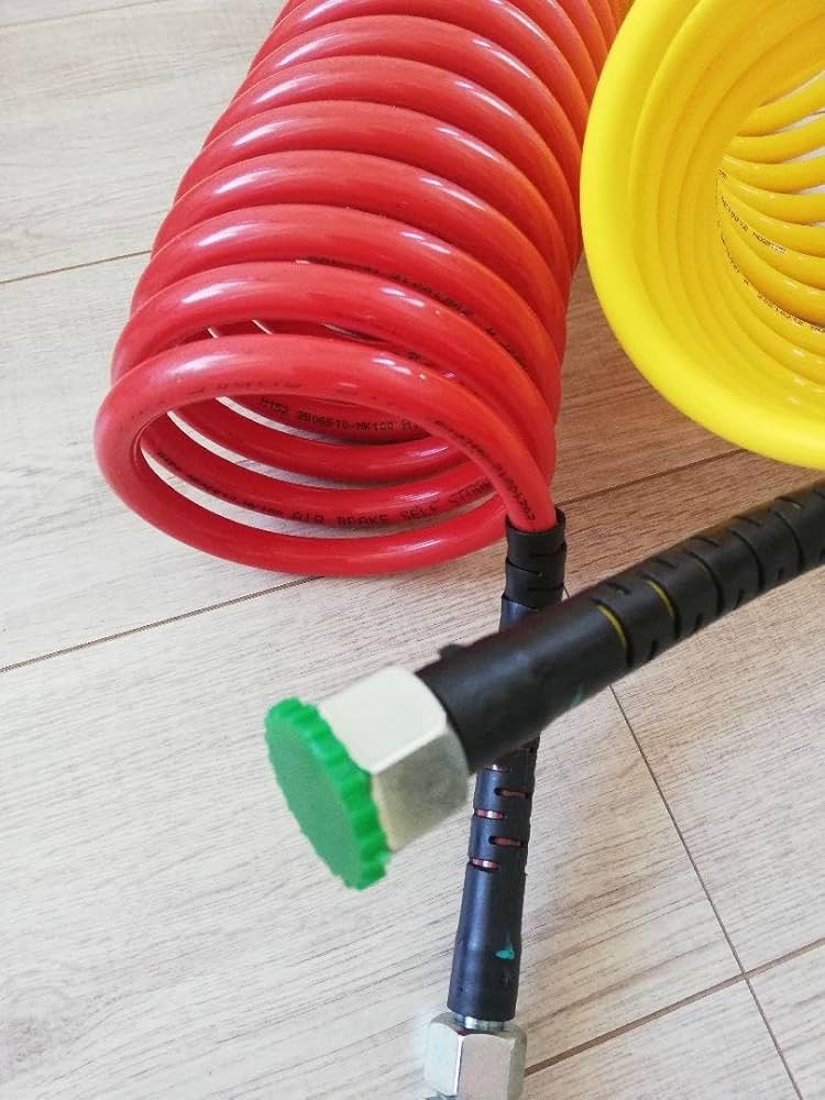 Amazon.co.jp: トレーラースパイラルホース エアーホース赤黄2本セット