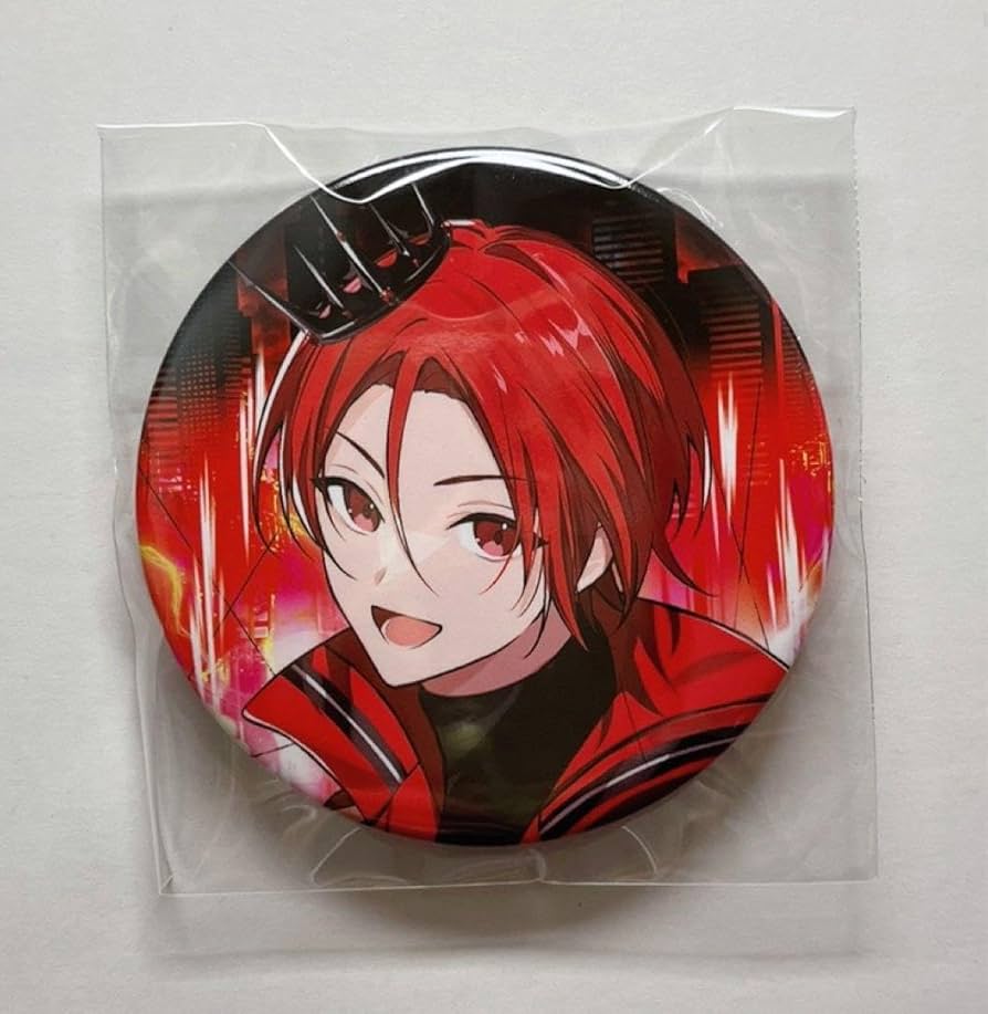 りうら いれいす もふめいと（ぜったいてきしんじゃ！ ） 缶バッジ 赤