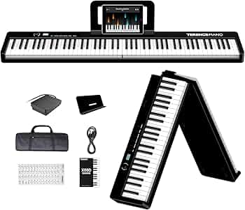 Amazon | TERENCE 電子ピアノ 88鍵盤 折り畳み式 10Wデュアル