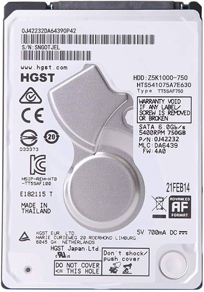 Amazon | JIAX 2.5インチ HDD 750GB 内蔵ノートパソコンハードドライブ