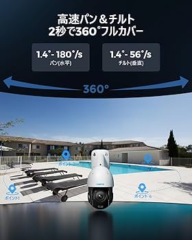 Amazon.co.jp: Reolink 防犯カメラ PoE給電 4K 800万画素 5倍光学