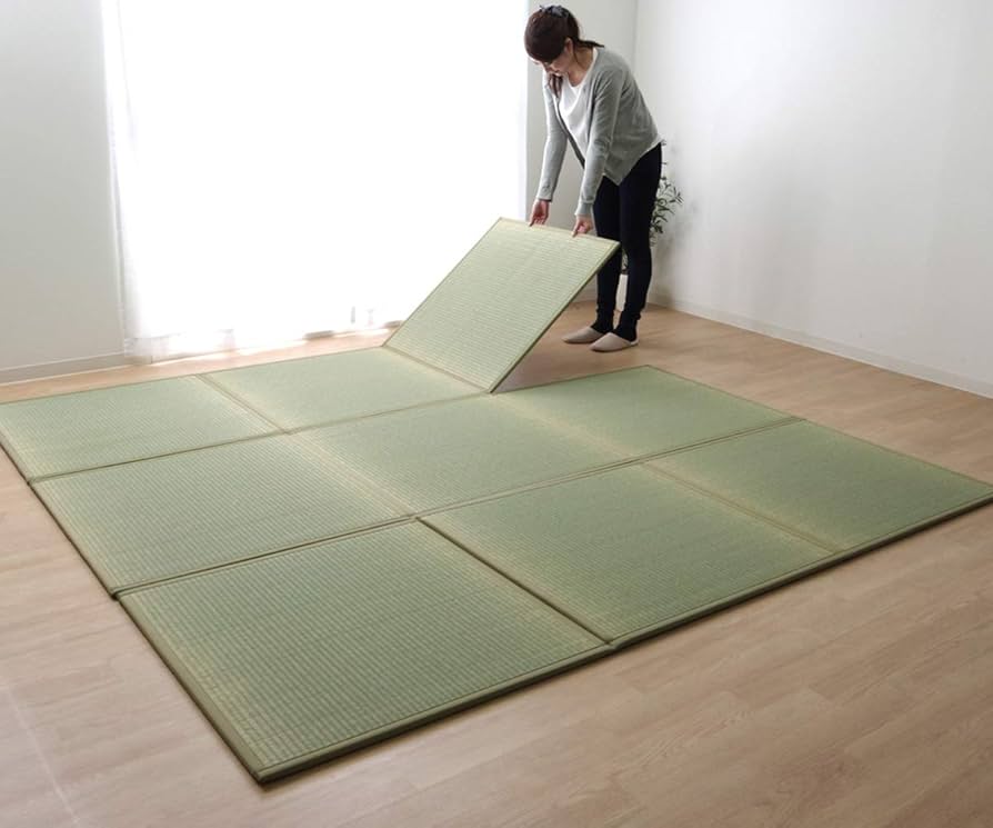 Amazon.co.jp: 置き畳 ユニット畳 日本製 3つ折り 防炎 パタパタ畳
