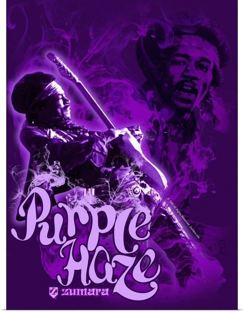 Amazon.com: GREATBIGCANVAS Jimi Hendrix Purple Haze 4 Unframed