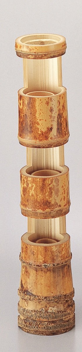 Amazon | 三重切花入 根付 | ノーブランド品 | 茶入・茶壺