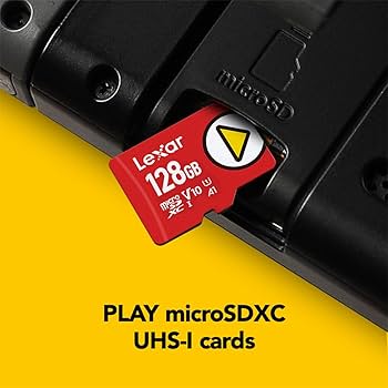 Lexar 128GB Play Micro SD Card, UHS-I, C10, U1, V10, A1, Full HD