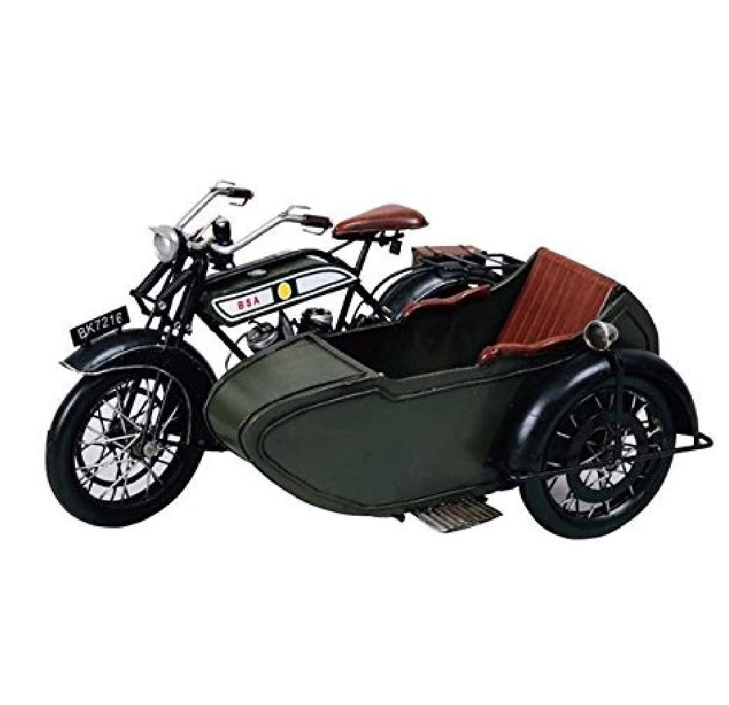 Amazon | ブリキのおもちゃ レトロバイク・サイドカー・グリーン3