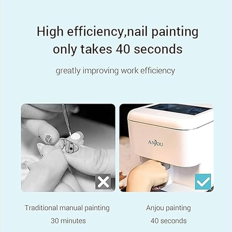 Amazon.co.jp: 3Dスマート自動ネイルプリンターマシン、鮮明でリアルな