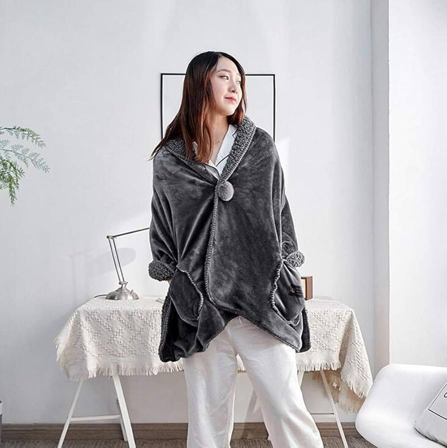 Amazon｜[COSMIC TREE] すぐに羽織れる ブランケット ハーフケット