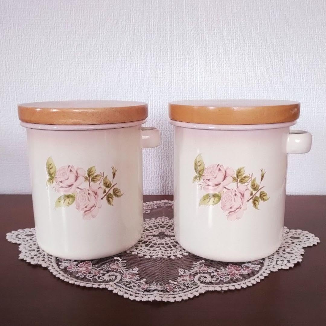 希少レア 旧イマン ダイアナローズボックス缶ホーロー花柄雑貨