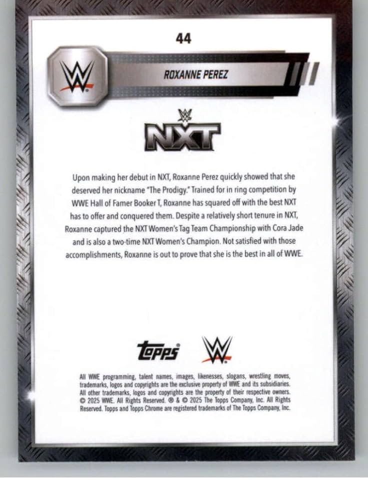 Amazon.com: 2025 Topps Chrome #44 Roxanne Perez NXT Official WWE