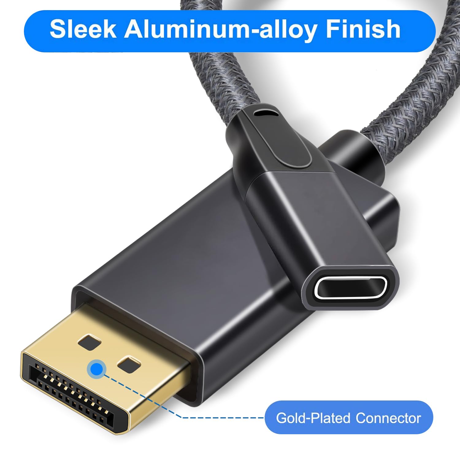 Amazon.co.jp: USB Cメス-DisplayPortオスケーブルアダプター、双方向