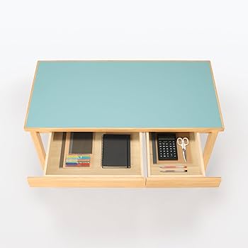 Amazon.co.jp: 無印良品 木製デスク グリーン 幅110×奥行55×高さ70cm