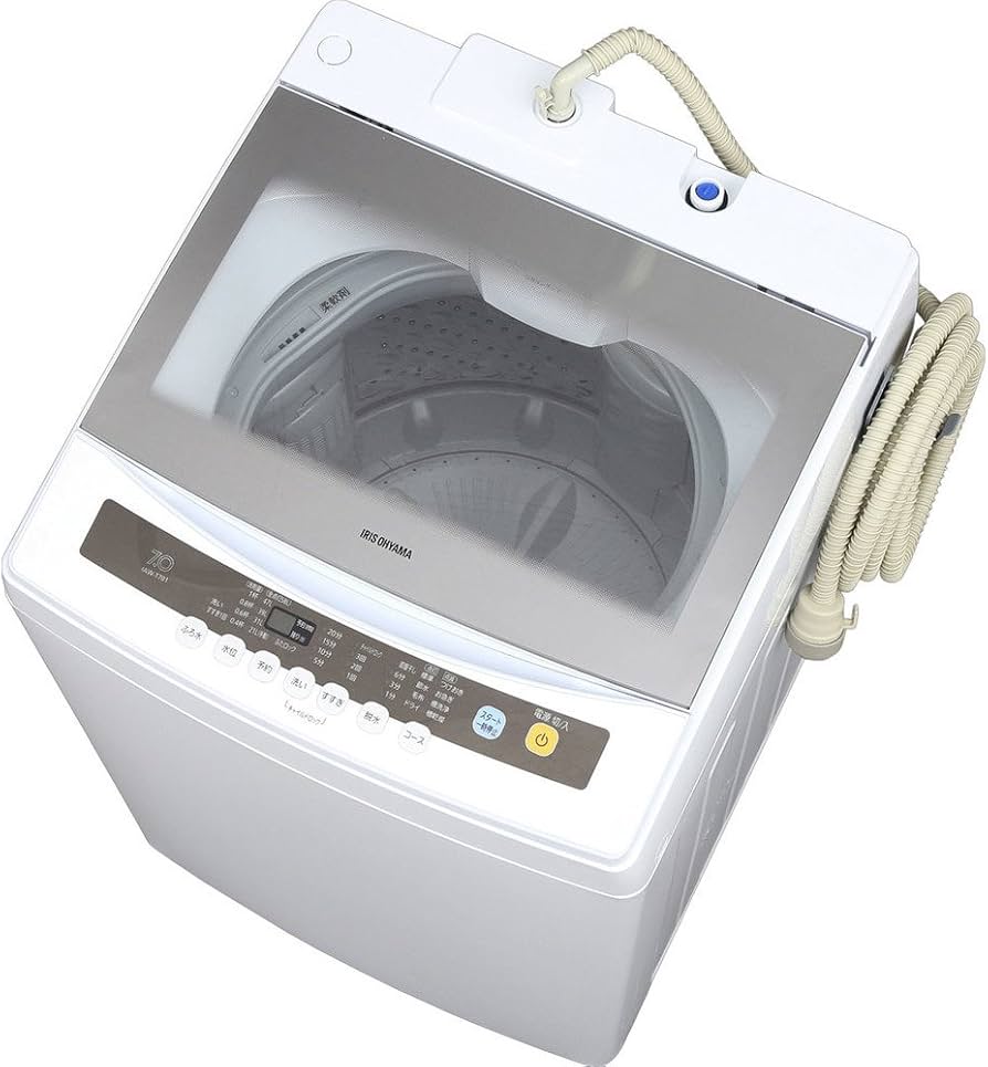 Amazon | アイリスオーヤマ 全自動洗濯機 7kg 簡易乾燥機能付き IAW