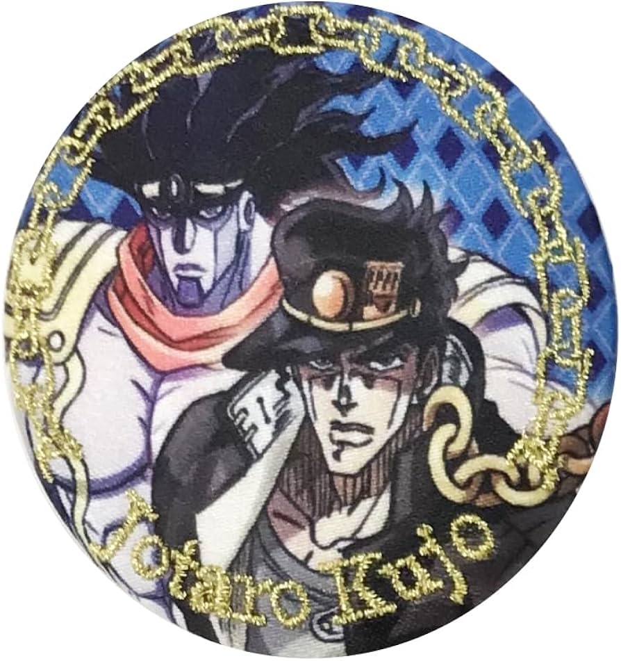 Amazon | ジョジョの奇妙な冒険 刺繍缶バッジ 空条承太郎 B01B2971