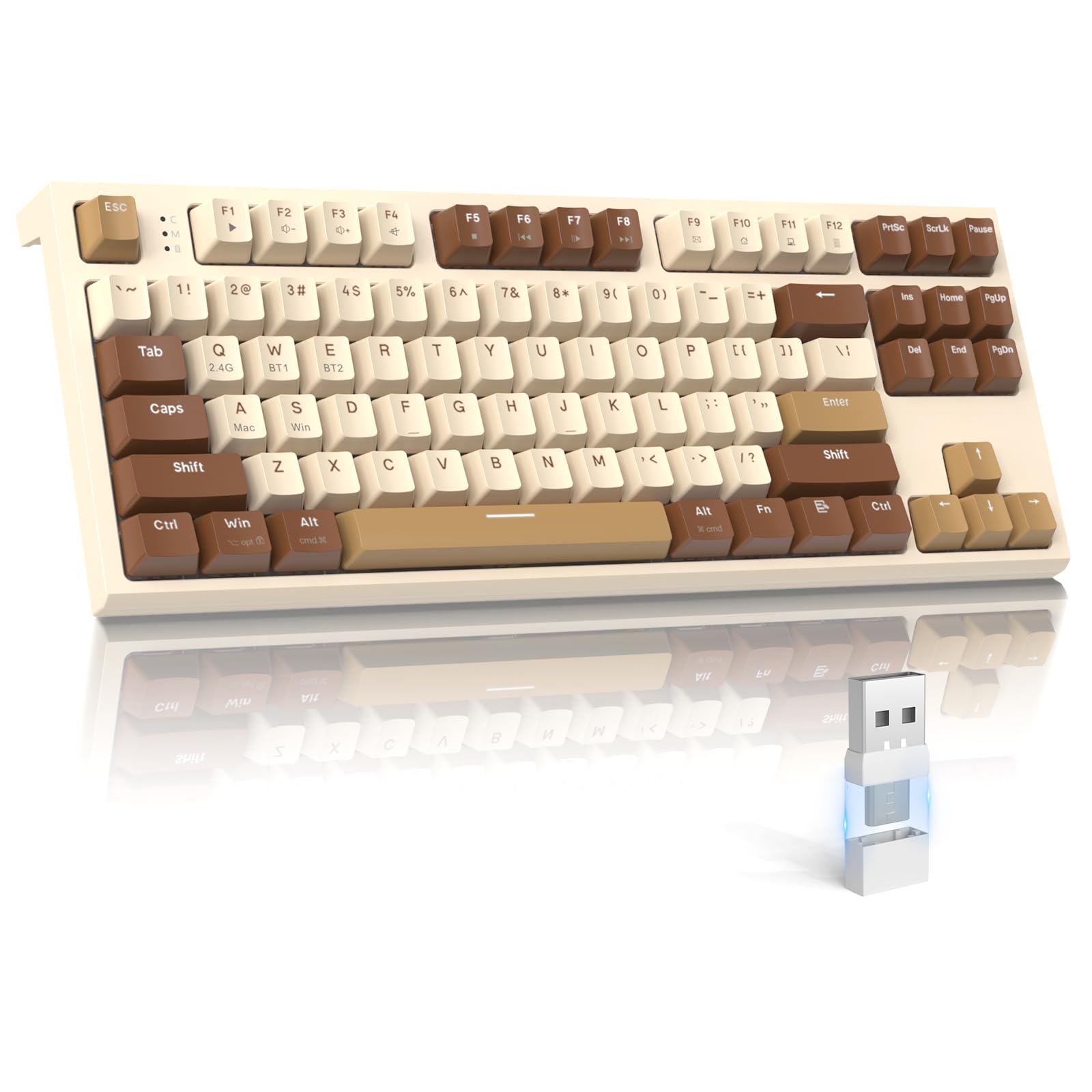 Amazon | ZIYOULANG M88 コンパクト ワイヤレス メカニカルキーボード