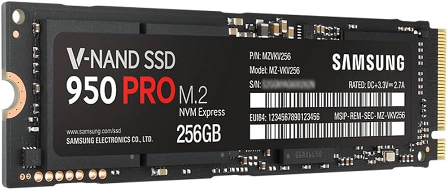 Amazon.com: Samsung 950 PRO 256GB SSD (MZ-V5P256BW) V-NAND, M.2