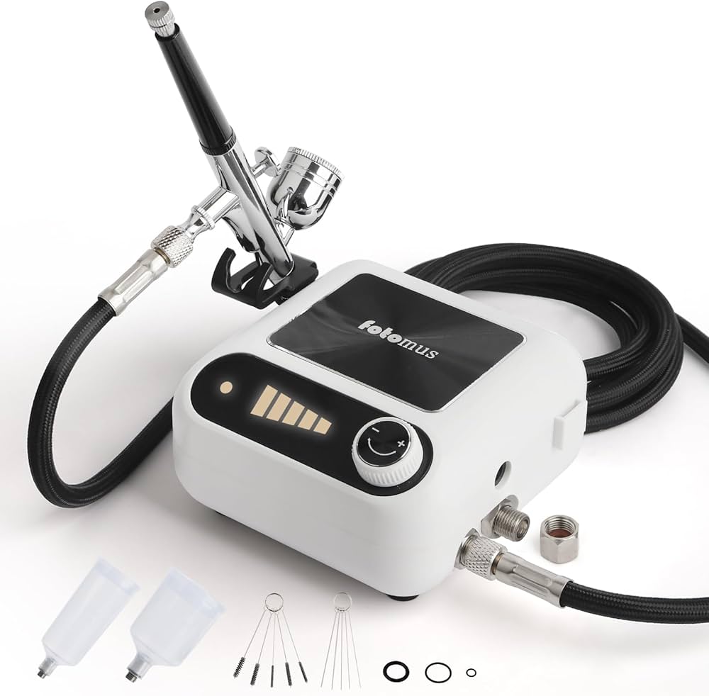 Amazon.co.jp: エアブラシ ミニコンプレッサー セット 41PSI 2つエアー