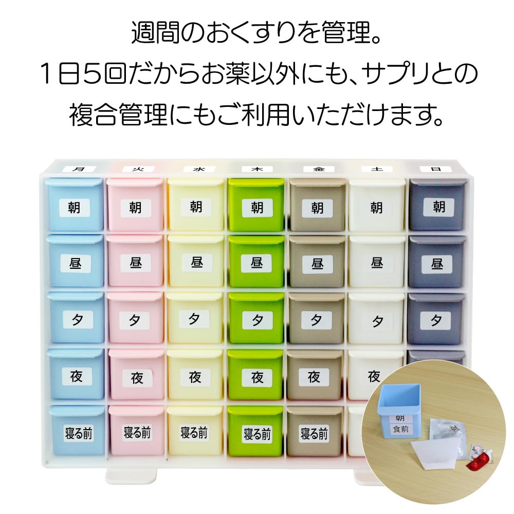 Amazon.co.jp: 【えいせいコムモデル】蝶プラ工業 週間くすりケース 1