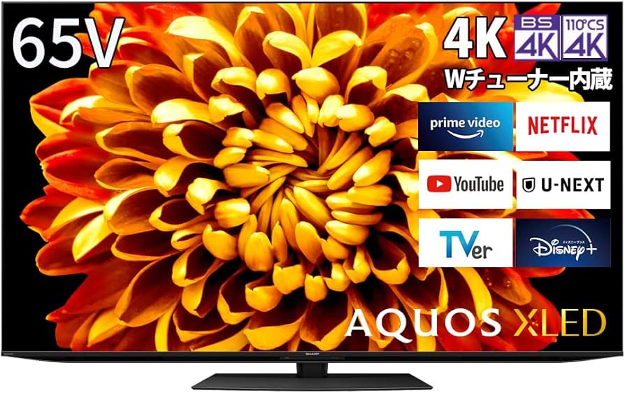Amazon | シャープ 65V型 4K テレビ AQUOS XLED 4TC65DP1 mini LED