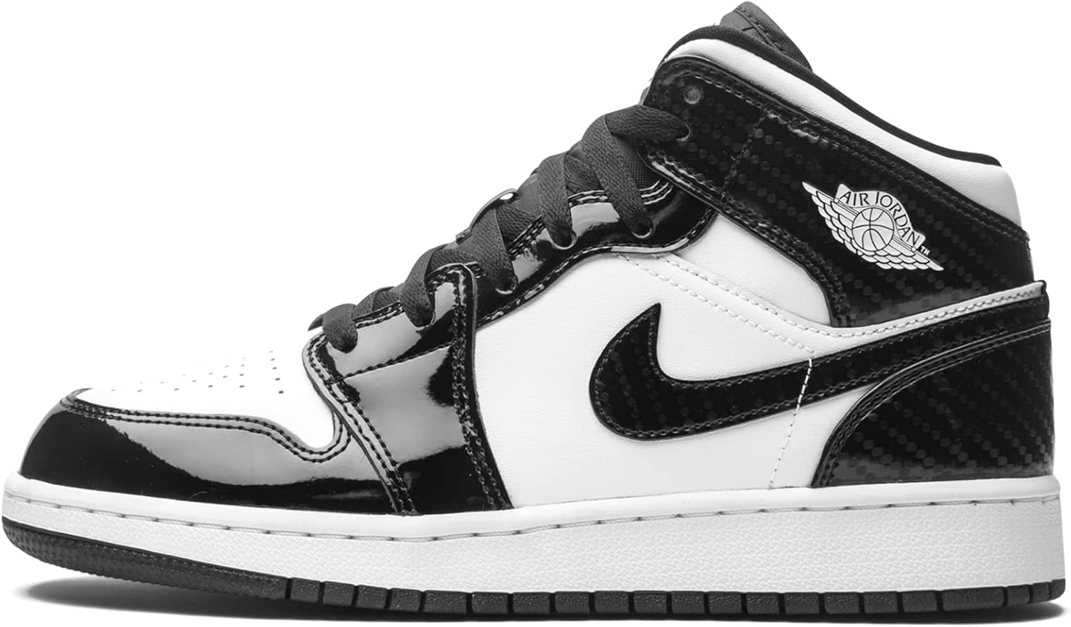 Amazon.com | Nike Men's Air Jordan 1 Mid SE GS Shoes, Black/White