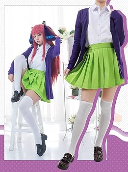 Amazon.co.jp: 五等分の花嫁 中野二乃 コスプレ 衣装 ウィッグ付き 頭