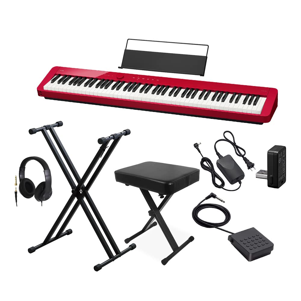 Amazon | CASIO PX-S1100 RD レッド 電子ピアノ 88鍵盤 ヘッドホン・X