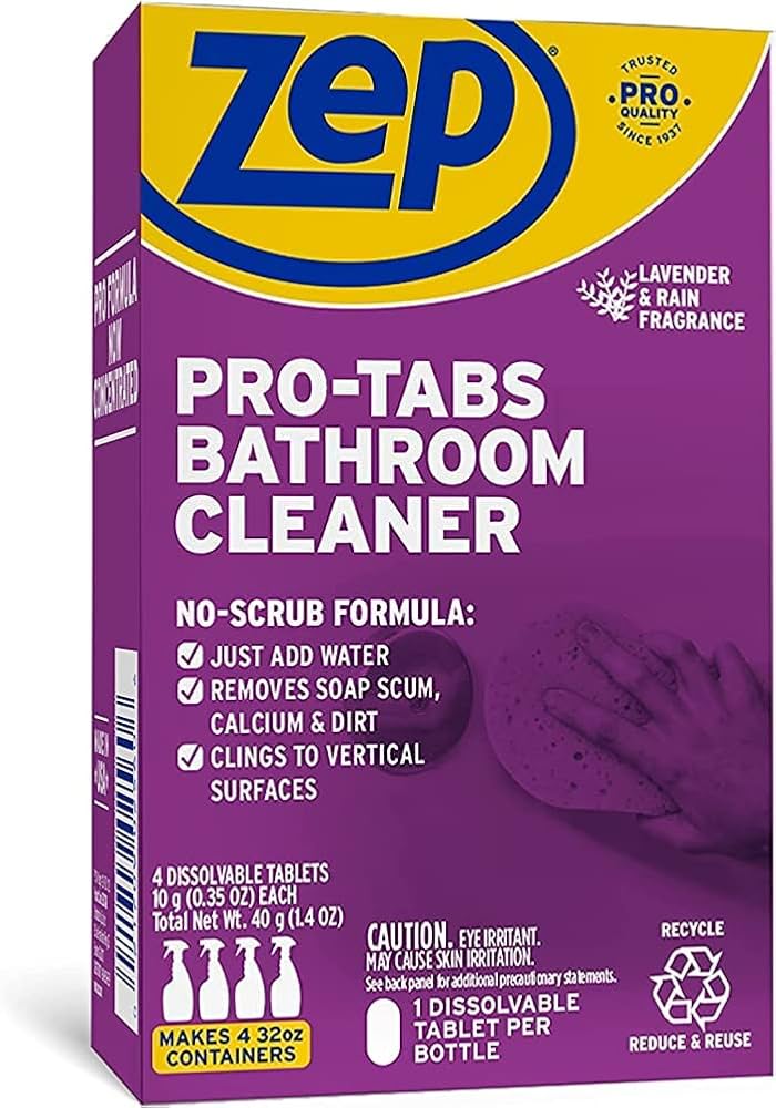 Amazon.com: Zep PRO-TABS Bathroom Cleaner Dissolvable Tablets - 4