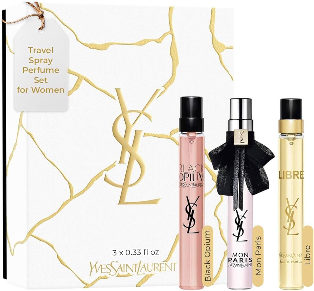 Amazon.com : YSL Trio Fragrance Set Collection Libre, Black Opium