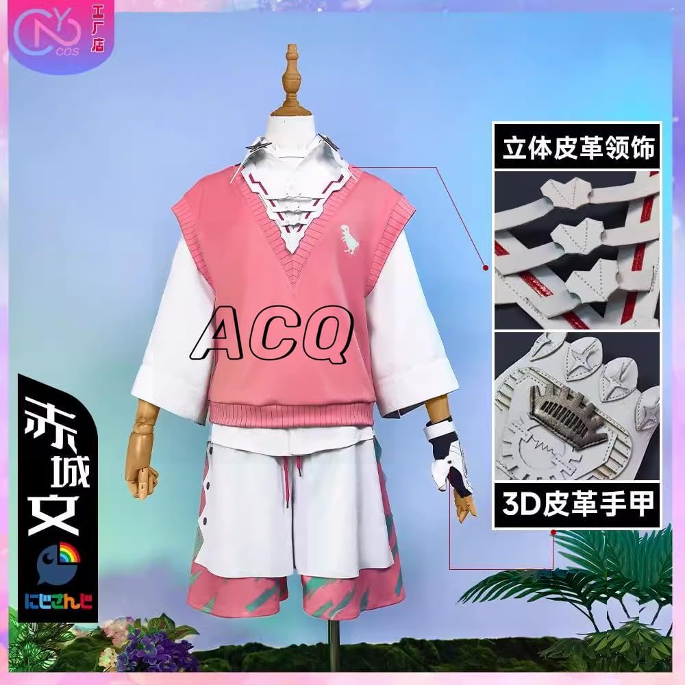 Amazon.co.jp: [ACQ] M VTuber 赤城ウェン コスプレ衣装 （ウィッグ 靴
