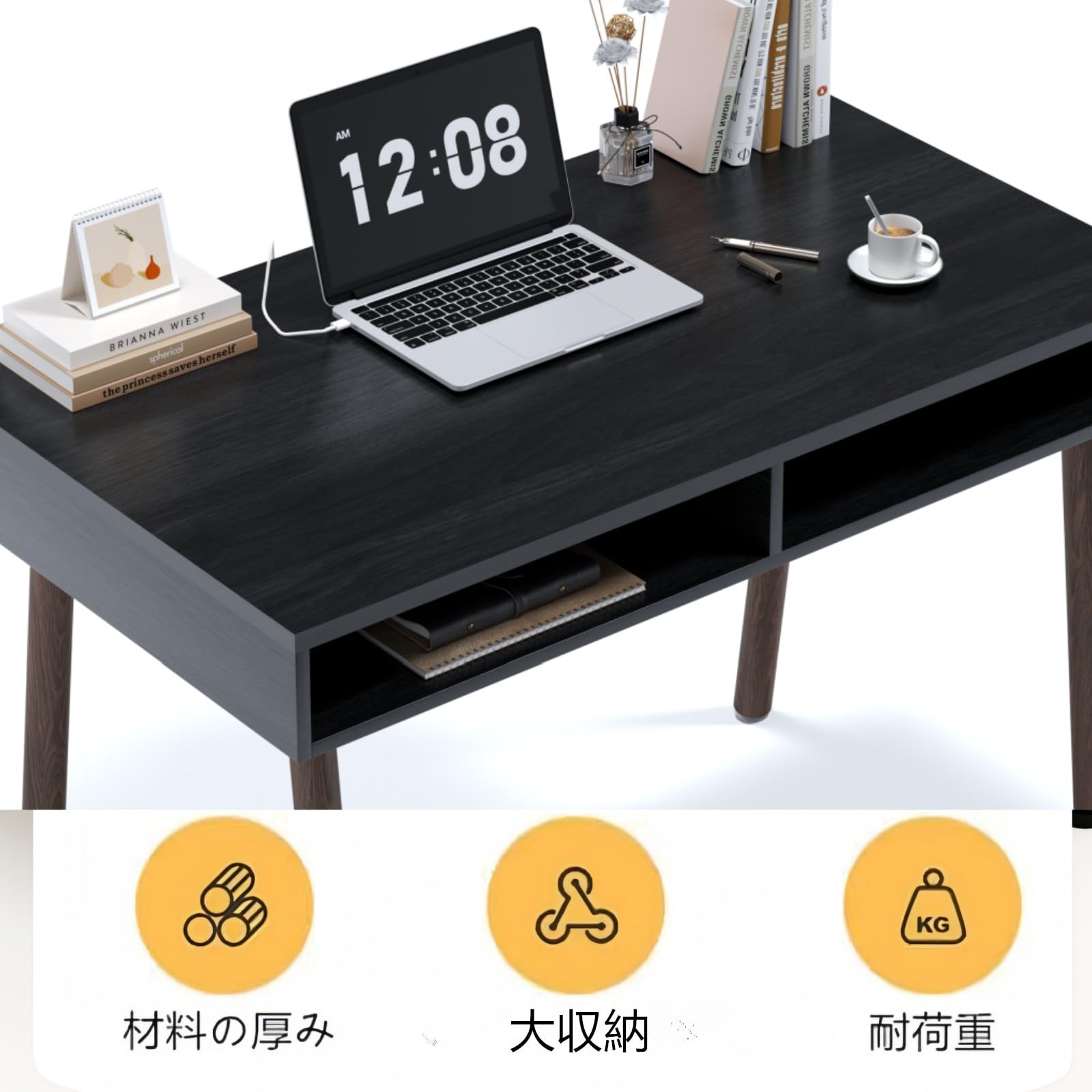 Amazon | ZXD デスク パソコンデスク 勉強机 木製 机 幅80cm PCデスク